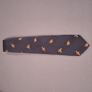 Vintage Pride of England Red-legged Partridge Blue Custom Necktie